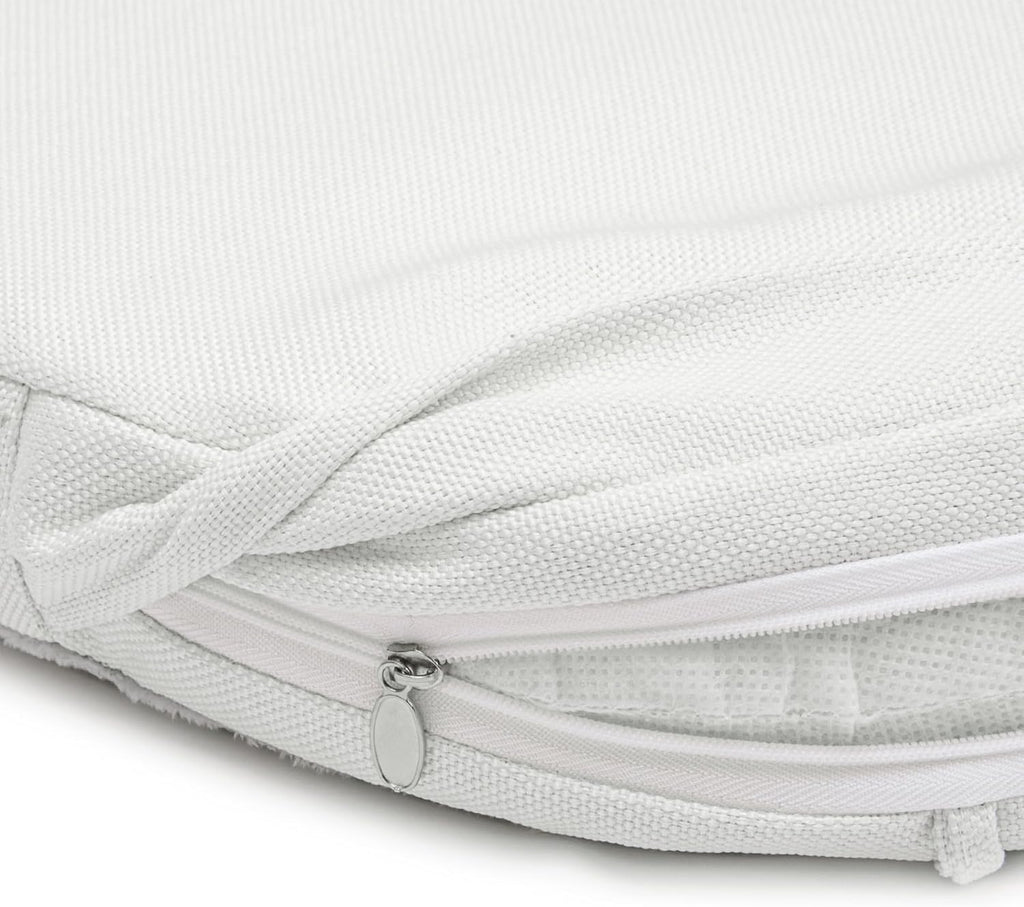 SQUARE MOON Chair Cushions for Dining Chairs, High Resilience Foam Dining Room Chair Pads, Kitchen Seat Cushions with Ties, Machine Washable, 17" x 16" x 2", 6/Pack, White