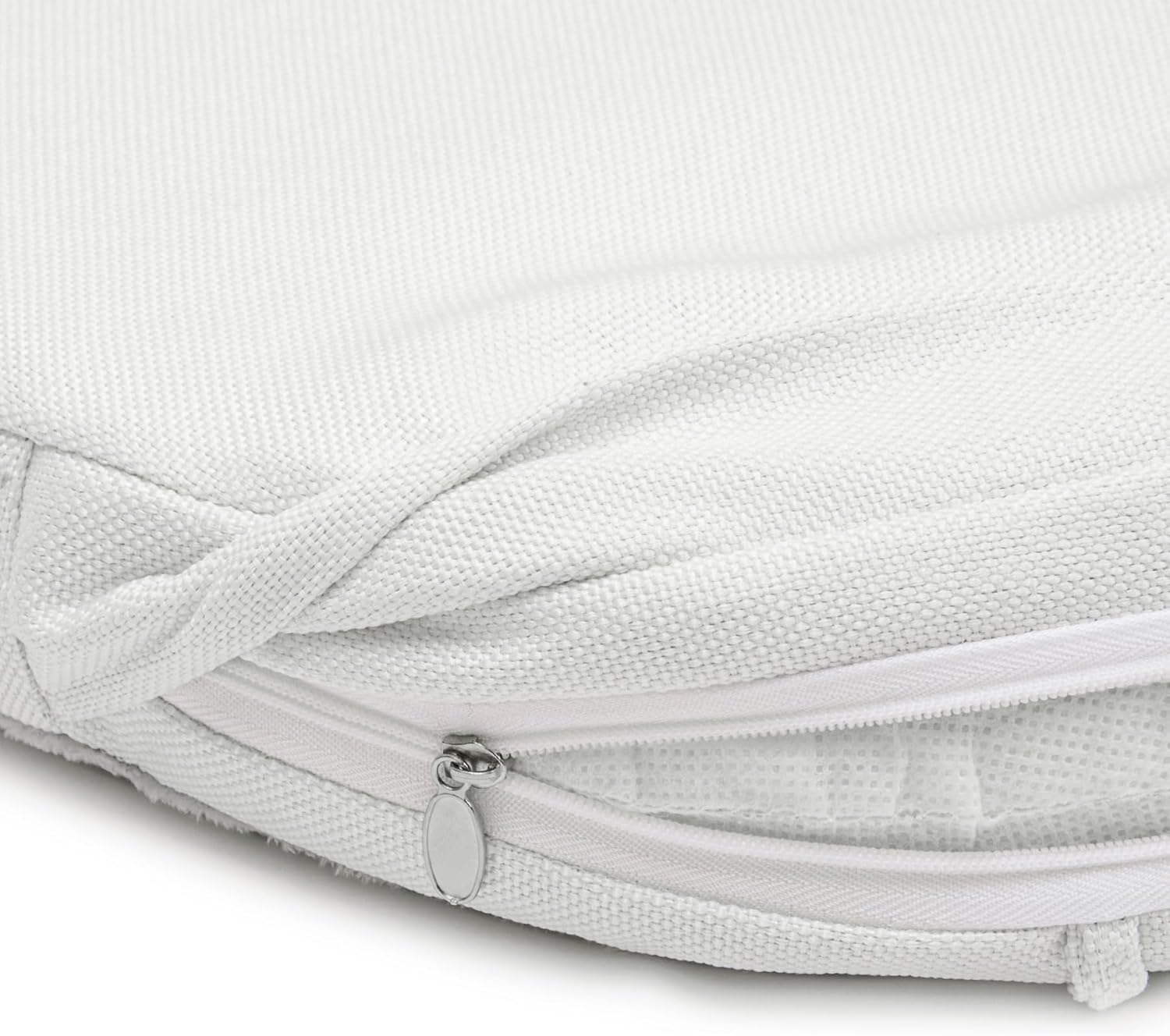 SQUARE MOON Chair Cushions for Dining Chairs, High Resilience Foam Dining Room Chair Pads, Kitchen Seat Cushions with Ties, Machine Washable, 17" x 16" x 2", 6/Pack, White