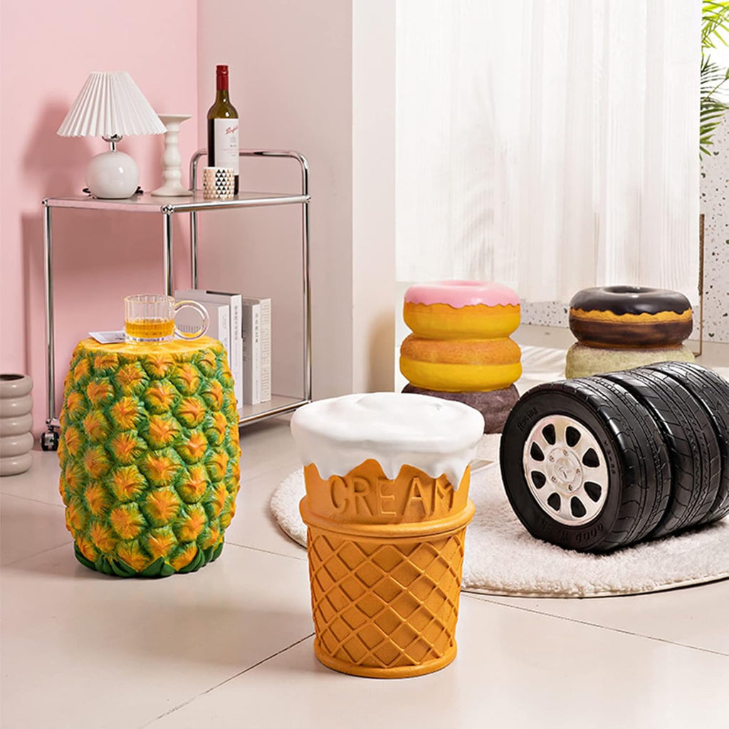 Headerbs Simulated Food Stool, Food Shoe Changing Stool Fun Comfortable for Home (Type C 3.7in)