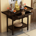 Prayer Altar, Buddha Altar Table, Designed for Home Use, Altar Table with Storage & Drawers Prayer Shrine Desk, for Home Shrines Ancestral Halls Temples(50 * 33cm/19.7 * 13in)