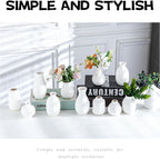 White Bud Vases Set of 12, Small Ceramic Vase in Bulk, Mini Pottery Vases for Pampas Grass Clay Vase for Wedding Table Centerpieces Decoration Modern Boho Rustic Home Decor DIY Gift