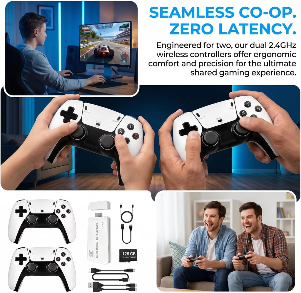 2026 New Retro Game Console: Features 128GB of Built-in Storage, Comes pre-Loaded with Over 20,000 Classic Retro Games, Supports 4K HDMI TV Output, and is a Plug-and-Play Portable Retro Gaming System