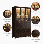 Buddhist Altar Cabinet, Wooden Meditation Table with Storage, Large Personal Shrine Table for Mindfulness and Practice