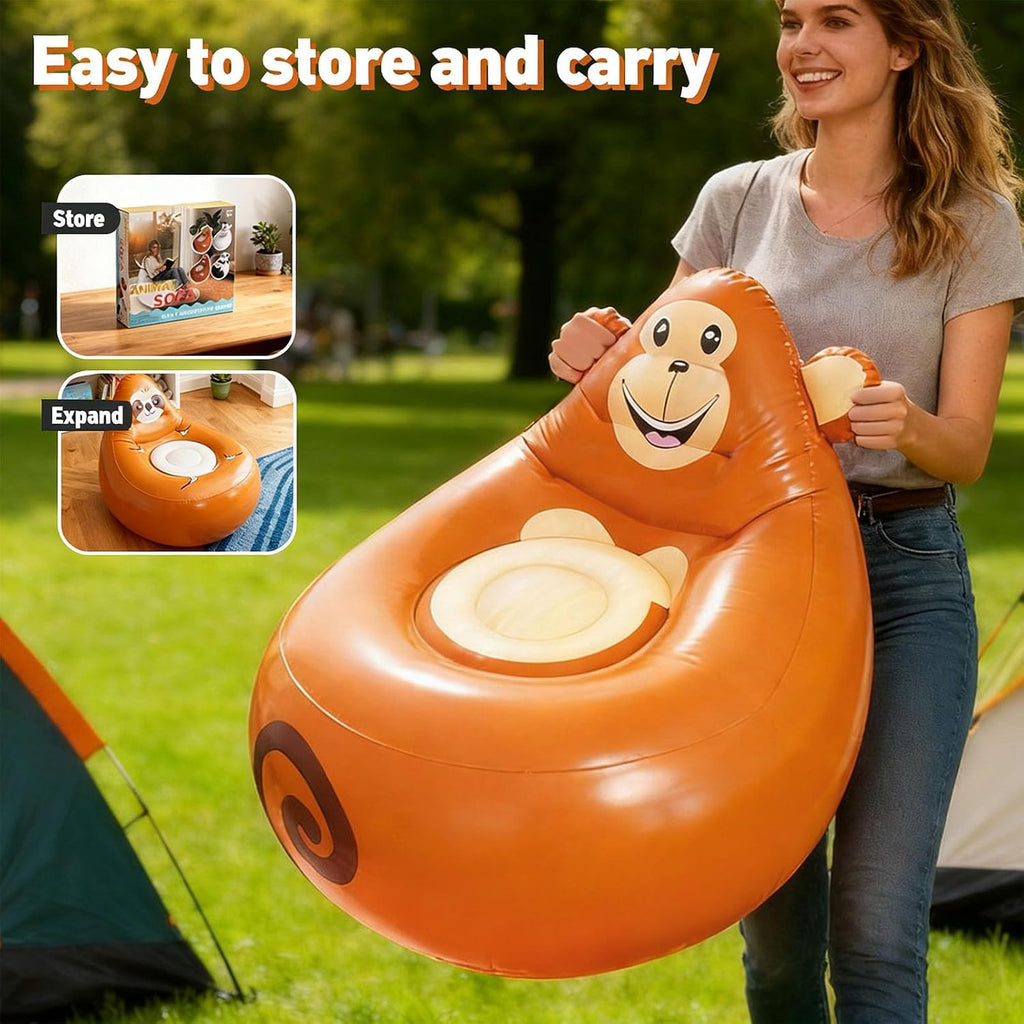 Zopsc Kids Inflatable Chair, Cartoon Animal Shaped Seating for Children of Various Ages