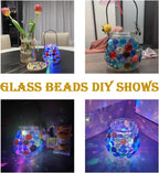 KINGOU 100 pcs Flat Glass Marbles, Replacement Mancala Stones 0.6 LB Mixed Colored Flat Glass Pebbles/Beads/Gems for Games Vase Filler Beads Aquarium Pebbles DIY Craft (12-16mm)