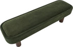 Christopher Knight Home Damas 60.04" Fabric Upholstered Dining Bench, Wooden Entryway Bench, Long Sofa Footstool for Living Room, Bedroom End of Bed Bench, Olive Green+Walnut