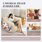 20 lbs Bean Bag Chair Refill - Premium Shredded Memory Foam & Polyfill Filler for Bean Bags, Sofa, Pillows, Stuffed Animals, Couch Cushions, Dog Beds & Ottomans - Ultra Soft Beanbag Stuffing