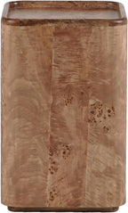 SAFAVIEH Couture Collection – Torryn Brown Burl Accent Table, Sculptural Wood Side Table, Fully Assembled (SFV5804A)