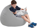 FDP SoftScape Classic 35" Standard Bean Bag Chair, Furniture for Kids, Perfect for Reading, Playing Video Games or Relaxing, Alternative Seating for Classrooms, Daycares, Libraries or Home - Gray