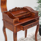 Maykoosh Carved Wood Telephone Table - 2 Drawer Accent Table - Elegant Design - Entryway Side Table - Living Room Decor