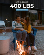 BRIOPAWS Adirondack-Chairs-Set of 2 | Fire Pit Chair | Oversized | HDPE Plastic | Weather Resistant | for Deck Outdoor Poolside Campfire | Blue