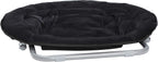 Faux-Fur Folding Chair, Moon Chair Soft Lounge Chair for Lounging, Bedroom, Dorm Rooms or Apartments, Black