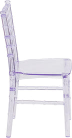 BizChair Child’s Transparent Crystal Resin Party and Event Chiavari Chair for Commercial & Residential Use
