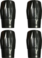 Sealing Finial Caps 4 Pack of Diamond Patterned 28mm Curtain Rod Caps Balcony Rod Finishing Accessories Black