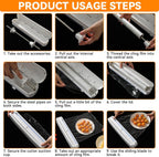 Plastic Wrap Dispenser with Cutter, Foil Dispenser Cling Wrap Dispenser Wrapping Paper Dispenser for Tin Foil Slide Cutter(S)