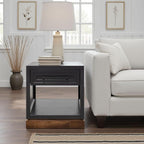 Bridgevine Home Nora Farmhouse Side Table with Drawer & Shelf, 22" End Table, Fully Assembled Storage Accent Table