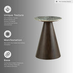 Signature Design by Ashley Waltnor Casual Accent Table with Marble Top, Gray & Dark Brown