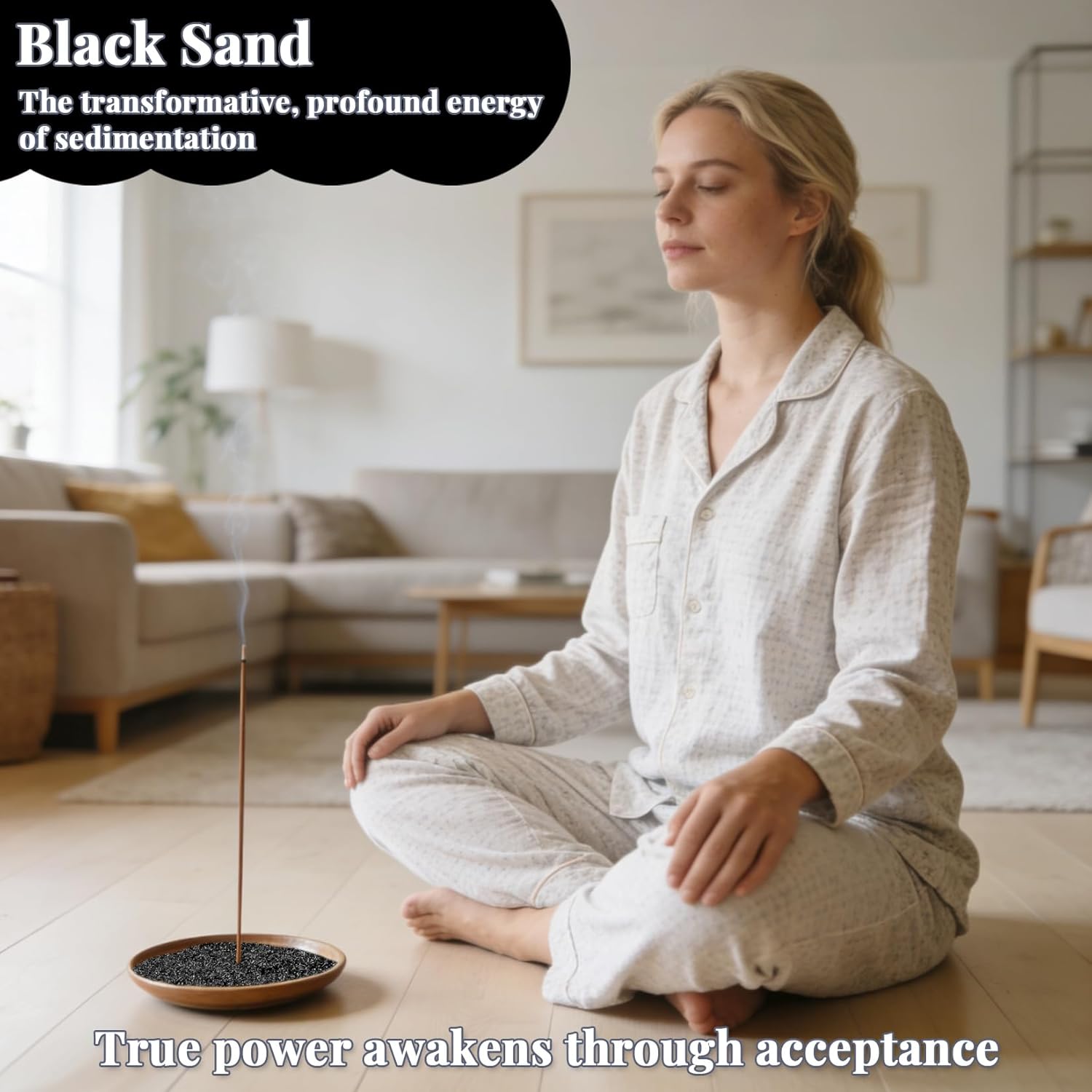 RAINFLOW 15 OZ Fine Balck Sand for Crafts - Colored Quartz Zen Garden Sand Decorative for Vases Filler, Wedding Unity Ceremony, Incense Burner, Ritual Incense,Eco Bottle