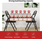 Folding Chairs, Indoor Outdoor Plastic Commercial Stackable Foldable Guest for Events Office Wedding(Rose Red)