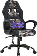 Comfortable Office Chair Massage Office Chair PC Gaming Chair Ergonomic Chair Desk Chair with Lumbar Support Headrest PU Leather Executive High Back Computer Chair Adults, Camo, 20.3x20.1x45.7inch