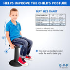 Gpack-pro Kids Wobble Stool 2-Pack – Improves Focus Attention – Non-Slip Base - Wiggle Chair Active Flexible Seating for Preschool Kindergarten Elementary School 17.7-Inch High (Black)