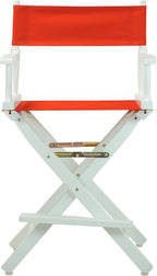 Casual Home 24" Director's Chair White Frame with Red Canvas, Counter Height