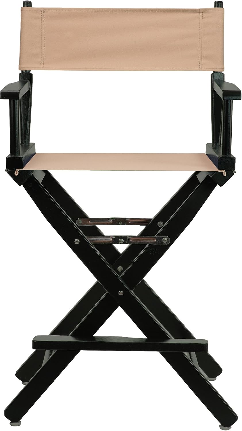 Casual Home 24" Director's Chair Black Frame-with Tan Canvas, Counter Height