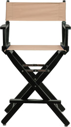 Casual Home 24" Director's Chair Black Frame-with Tan Canvas, Counter Height