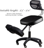 Adjustable Ergonomic Kneeling Chair with Padded Seat and Backrest, Posture Correcting Knee Chair for Office Desk, Comfortable Floor Sitting Alternative