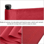 Director Chair Replacement Canvas, Directors Chair Replacement Covers For Beach Chairs, White Black Red Rainbow Canvas Seat Stool Protector For Home Director (Red)