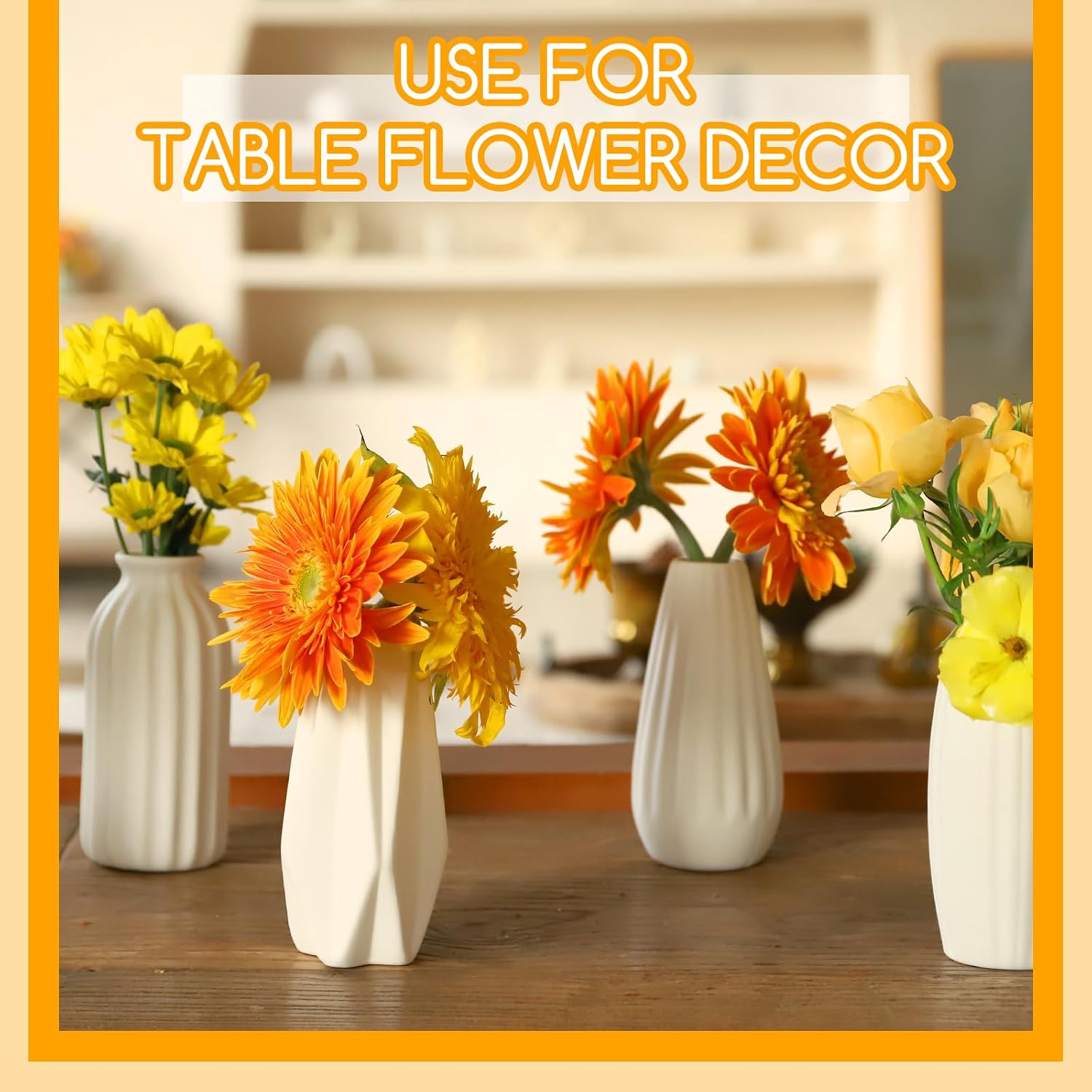 16packs Small White Ceramic Vases - Mini Flower Vases for Centerpieces, Boho Home Decor, White Bud Vase Set for Weddings Table Decor, Pampas Grass