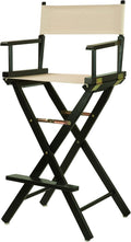 Casual Home 30" Director's Chair Black Frame-with Wheat Canvas, Bar Height