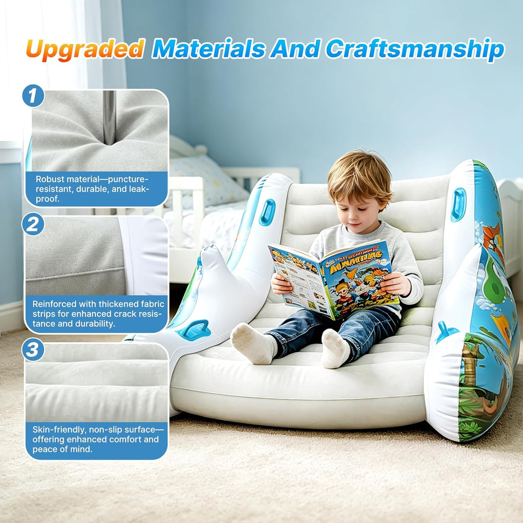 Sensory Inflatable Rocking Chair for Toddlers – Calming Sensory Chair for ADHD & Autism, Built-in Dual Function Air Pump, Inflatable Rocker for Sensory Room, Therapy, Relaxation, Gift for Boys & Girls