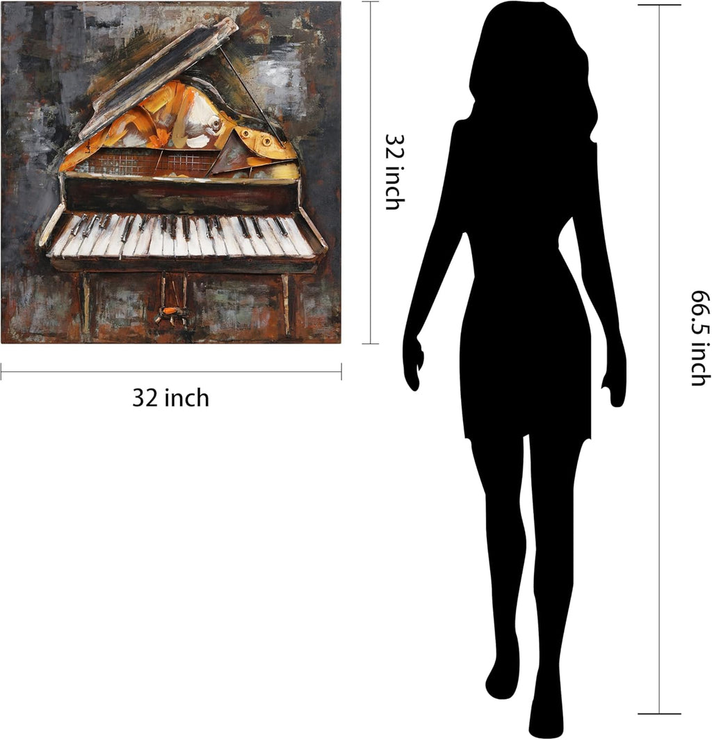 Empire Art Direct Magic Keys Mixed Media Iron Hand Painted Dimensional Wall Art, 32" x 32" x 3", Ready to Hang