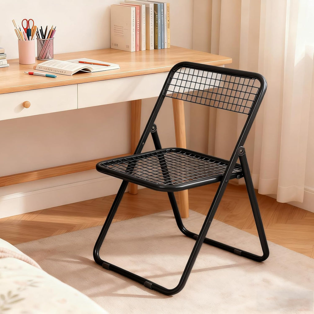 JPBSTO 12 Pack Folding Chair,Balck Color,Single Piece,Foldable Space - Saving Design for Indoor/Outdoor Use