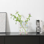 Book Vase, Acrylic Book Vase for Flowers, Book Flower Vase Clear, Book Shaped Vases, A Book About Flowers Vase, Modern Decorative Vases for Home, Office, Bedroom, Living Room, Dining Table