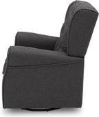 Delta Children Emma Nursery Glider Swivel Rocker Chair- Greenguard Gold Certified, Charcoal