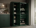 Palace Imports Solid Wood Kitchen Pantry Cabinet 71.5" Tall, 48.5" Wide – Storage Cabinet w/ 6 Shaker Doors, 2 Drawers & 8 Adjustable Shelves – Green, Renewable Eco-Friendly 100% Wood, Made in Brazil