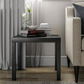 End Table, Small Side Table with Water Resistant Black Oak Finish for Living Room, Bedroom, Office, Minimalist Nightstand, Easy Assembly, Sturdy Square Design, 17.5" H x 20" W x 20" D