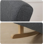 Baby Rocking Chair, Toddler Chair,Kids Sofa,Sofa for Children,Linen Fabric and Solid Shaky Foot,Kids Rocking Armchair for Unisex Children Using,Birthday Gift (Grey)