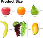 20 Pcs Fake Fruit Pack, Artificial Fruit for Decoration Party, Realistic Fake Fruits Table Centrepieces Decoration Home Kitchen, Lifelike Faux Fruits Apple Bananas