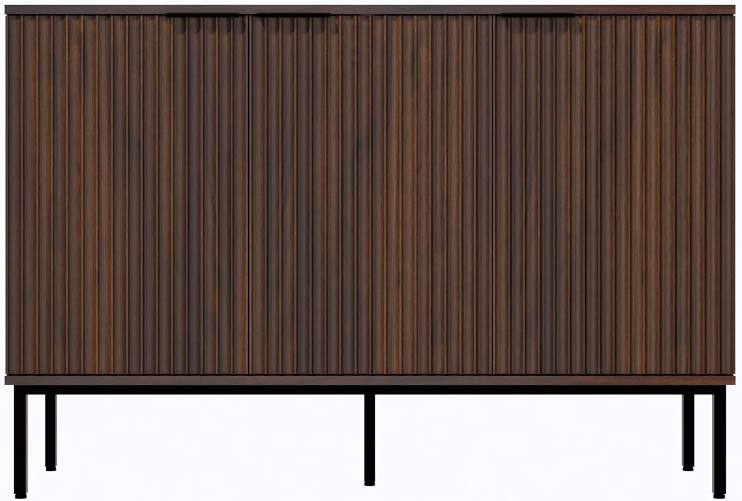 Fluted Sideboard, Buffet Cabinet with Storage, Wooden Accent Console Cabinet with Doors and Adjustable Shelves, for Living Room, Dining Room, Entryway, Hallway, 47.3"