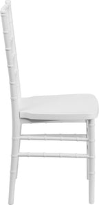 EMMA + OLIVER Matte White Resin Stacking Chiavari Chair