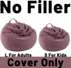 LPMOERA Stuffed Animal Storage Bean Bag Chair Cover (No Filler) For Kids and Adults.Pets Dogs/Cats Lazy Beds.Soft Premium Corduroy Stuffable Bean Bag For Organizing Children Plush Toys or Memory Foam