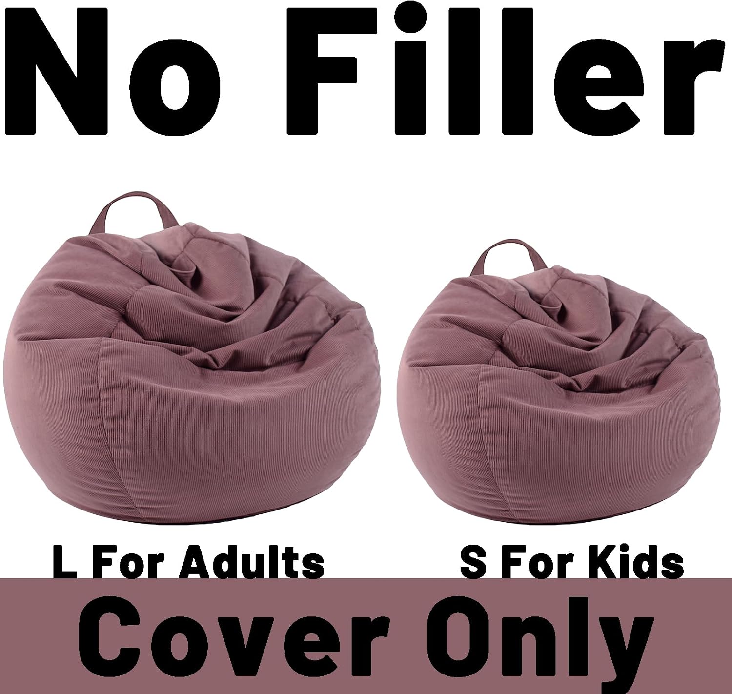 LPMOERA Stuffed Animal Storage Bean Bag Chair Cover (No Filler) For Kids and Adults.Pets Dogs/Cats Lazy Beds.Soft Premium Corduroy Stuffable Bean Bag For Organizing Children Plush Toys or Memory Foam