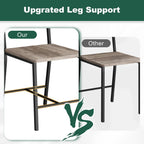 Shintenchi Kitchen Table Chairs Set of 4, Dining Table Set for 4 with Bench and Chairs, 4 Pieces Kitchen Table Set with Storage Rack & Metal Frame for Small Space, Gray