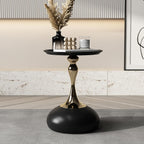 Modern Side Table with Weighted Base, Scratch-Resistant & Nano-Coated Finish - Versatile Accent Table for Living Room, Bedroom, Balcony (Cream)