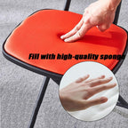 1 Piece Folding Chairs Stools- Multipurpose Stacking Metal Chair- Foldable Design for Small Spaces,Hollow High Back Support(Red)