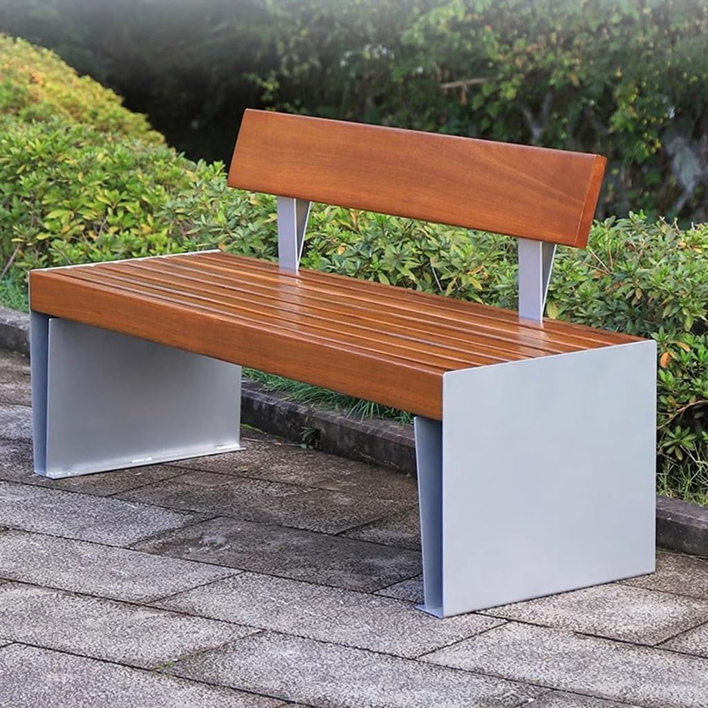Patio Benches for Outdoors Park Chair Outdoor backrest Bench Leisure Double Square Community Open-air Public seat Garden Benches for Outdoors