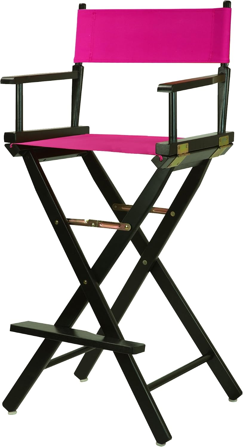 Casual Home 230-02/021-30 Director Chair 30" - Bar Height BlackFrame/Magenta Canvas
